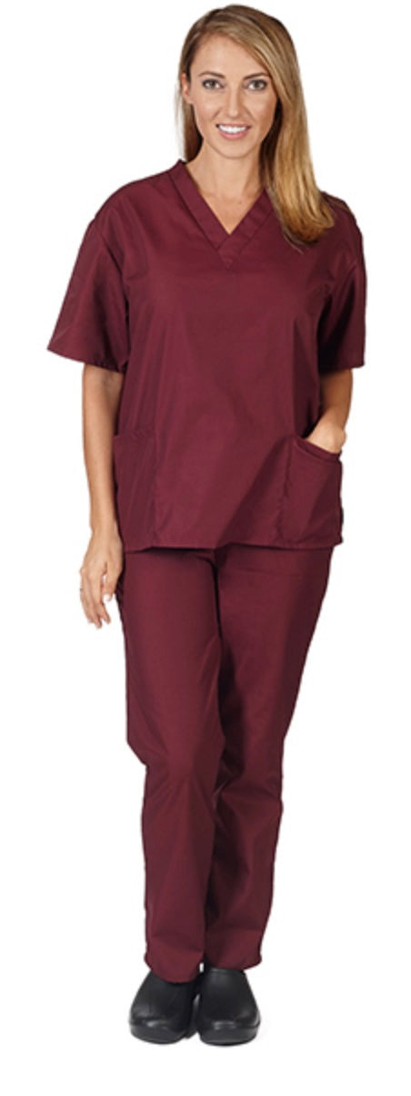 Burgundy Basic Scrub Set