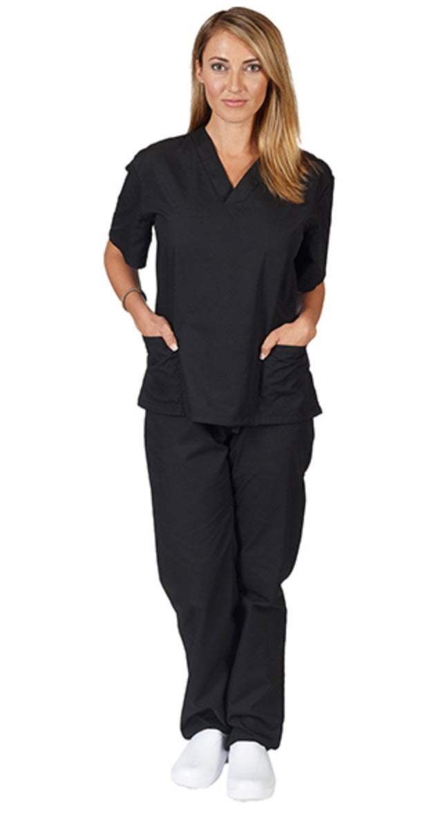 Black Basic Scrub Set