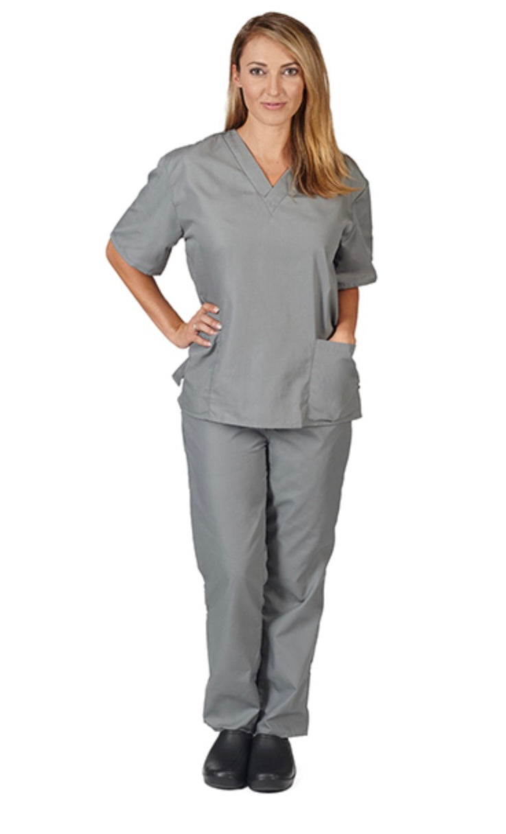 Grey Basic Scrub Set