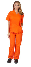 Orange Basic Scrub Set