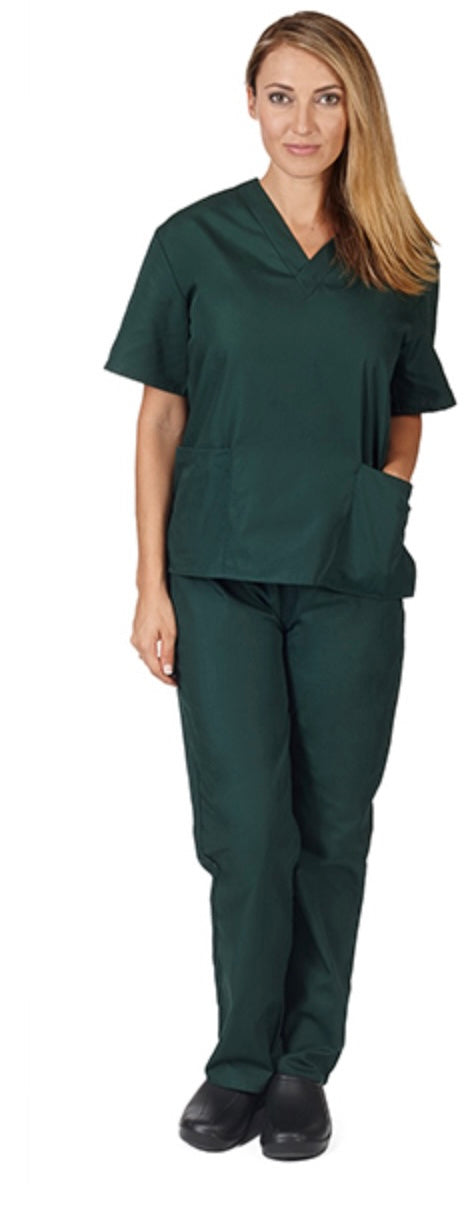 Hunter Green Basic Scrub Set