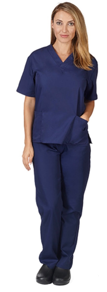 True Navy Blue Basic Scrub Set