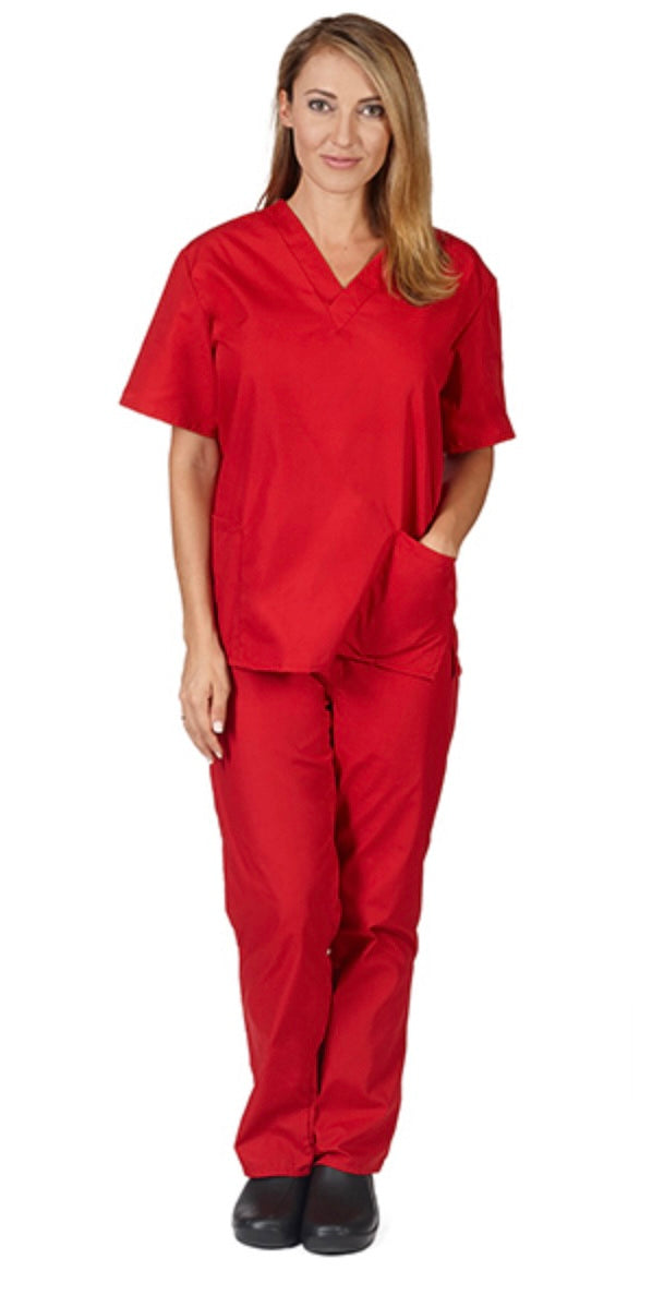 Red Basic Scrub Set